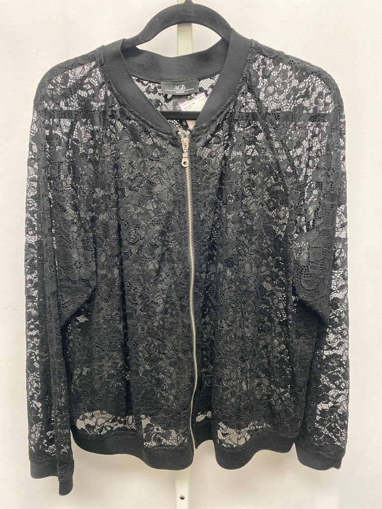 AGB Size 3X Black Lace Jacket/Top