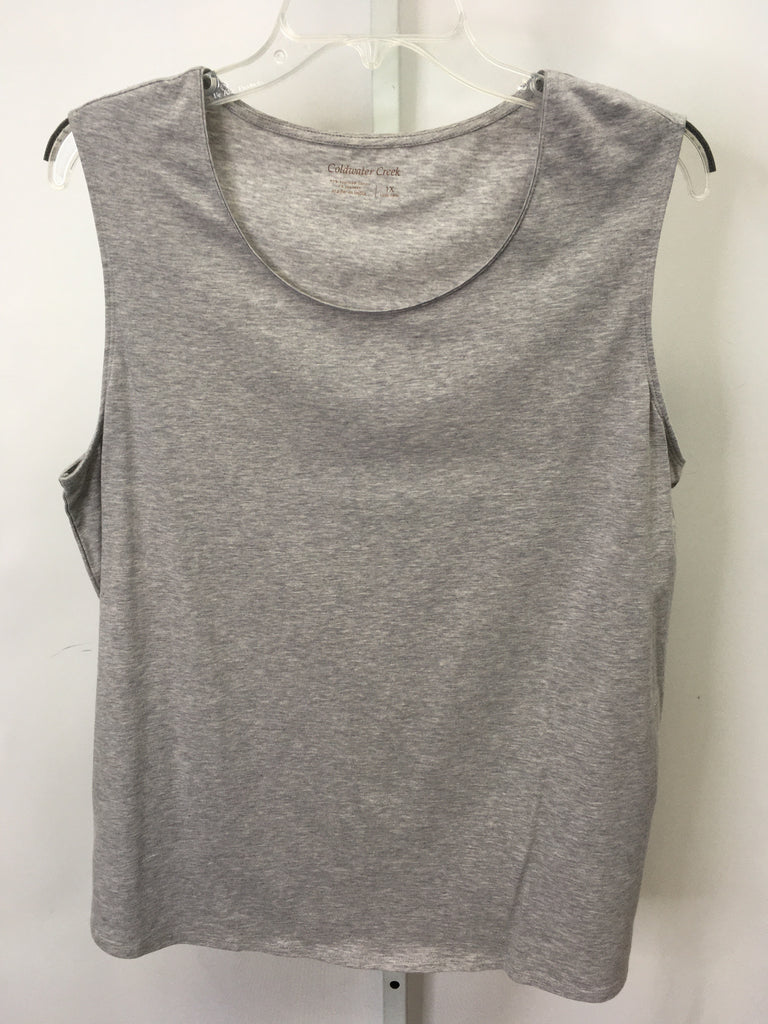 Coldwater Creek Size 1X Gray Heather Sleeveless Top