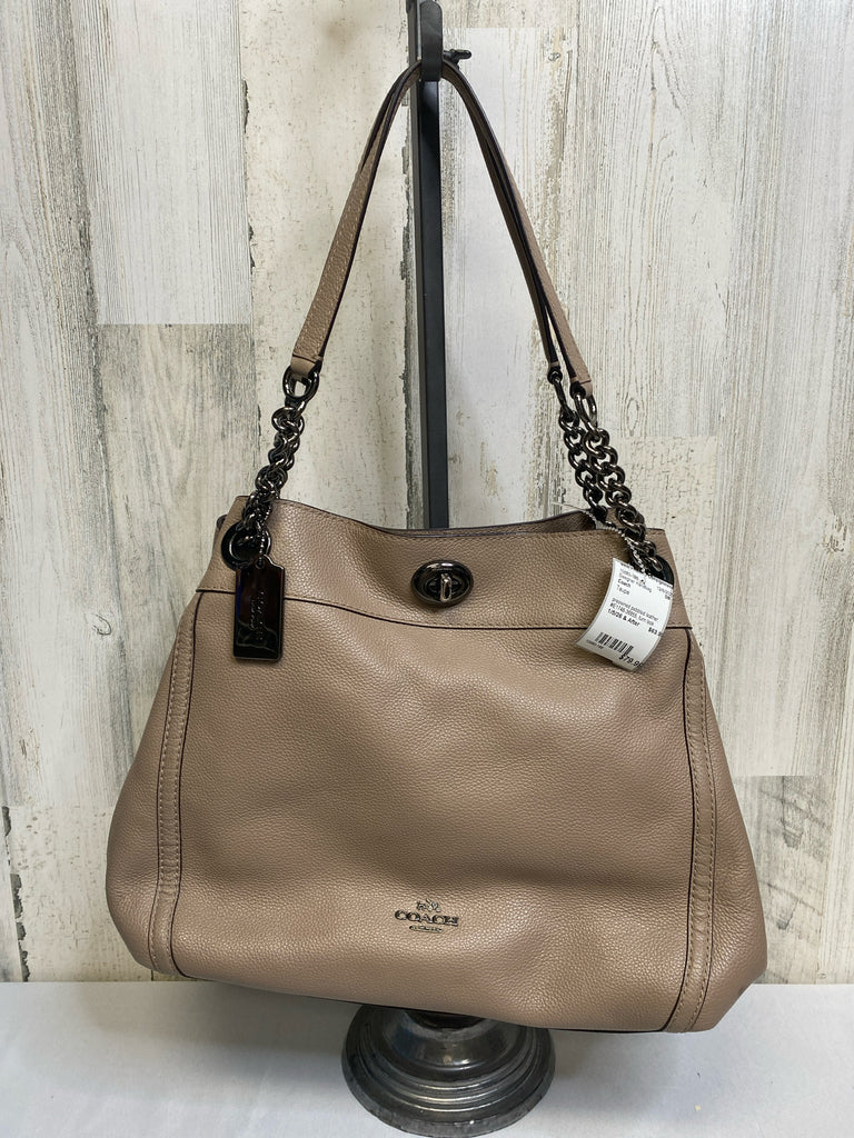 Coach Taupe Designer Handbag