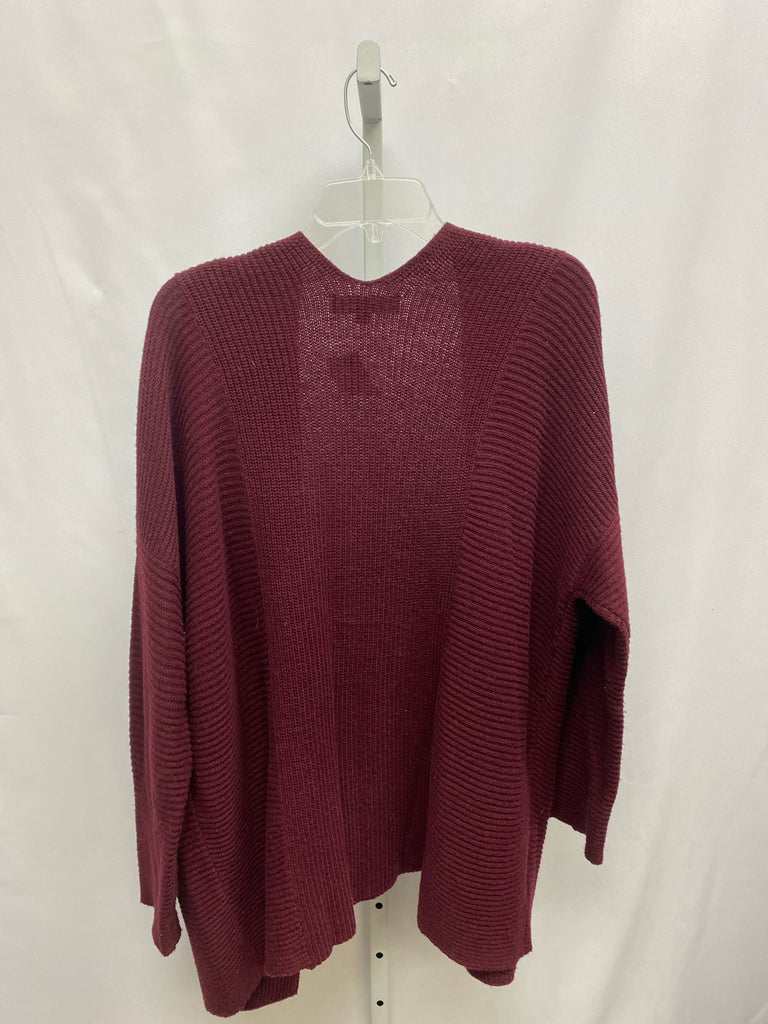 Ann Taylor Loft Size Medium Wine Cardigan