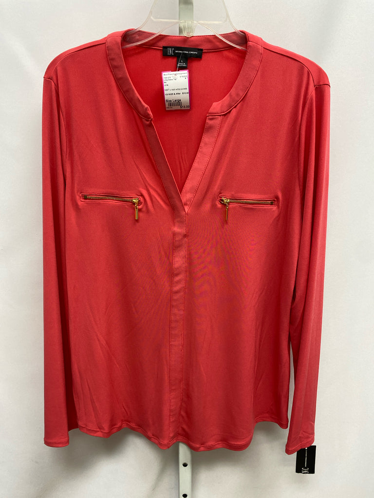 Inc Size Large coral Long Sleeve Top