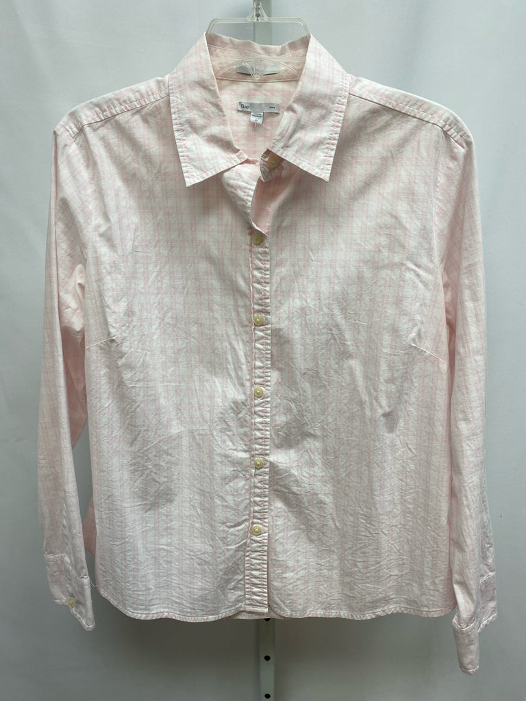 Gap Size XLarge Pink/White Long Sleeve Top