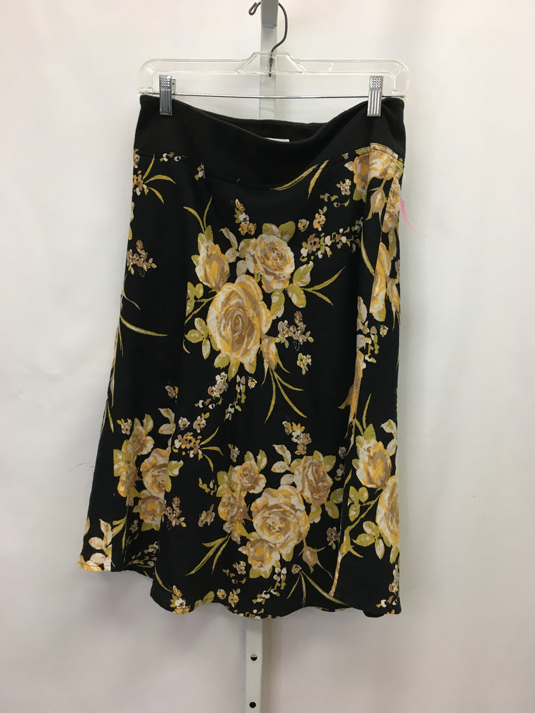 Size 4P Charter Club Black Floral Skirt