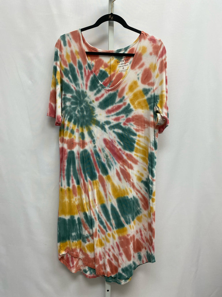 Size 0X Torrid Tie-dye Short Sleeve Dress