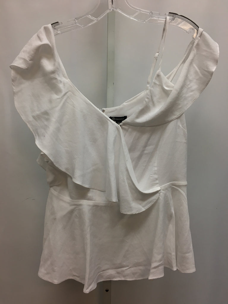 Versona Size Medium White Short Sleeve Top