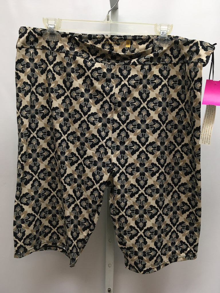 Size 20W Tan Print Shorts