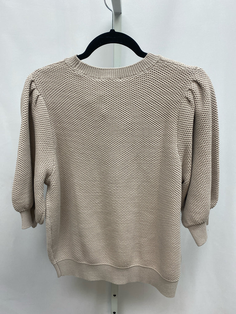 Ann Taylor Size Large Taupe 3/4 Sleeve Top