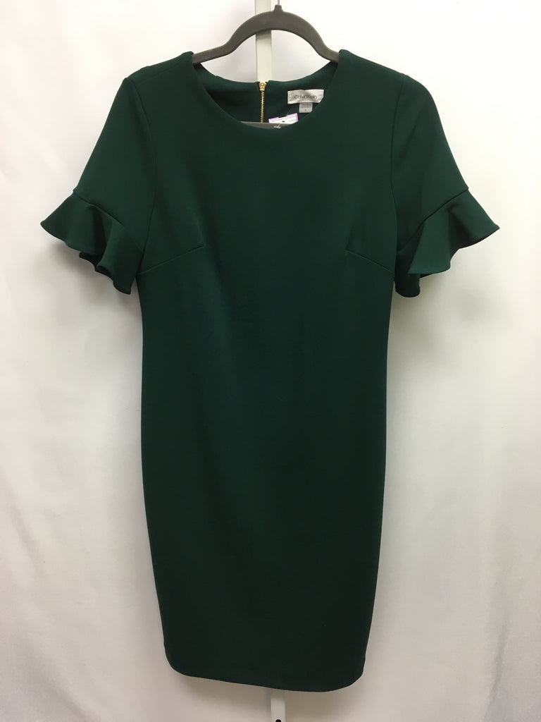 calvin klein hunter green dress Size 8 Short Sleeve – Best Friends Consignment KNEE-LENGTH