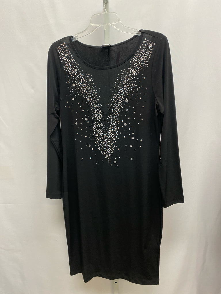 Venus Size Large Black Long Sleeve Dress