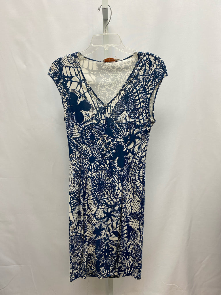 Size XS Tory Burch Blue/Tan Designer Dress