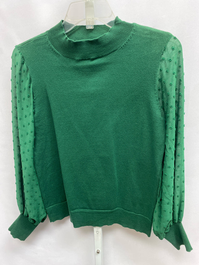 CeCe Size XS Green Long Sleeve Top