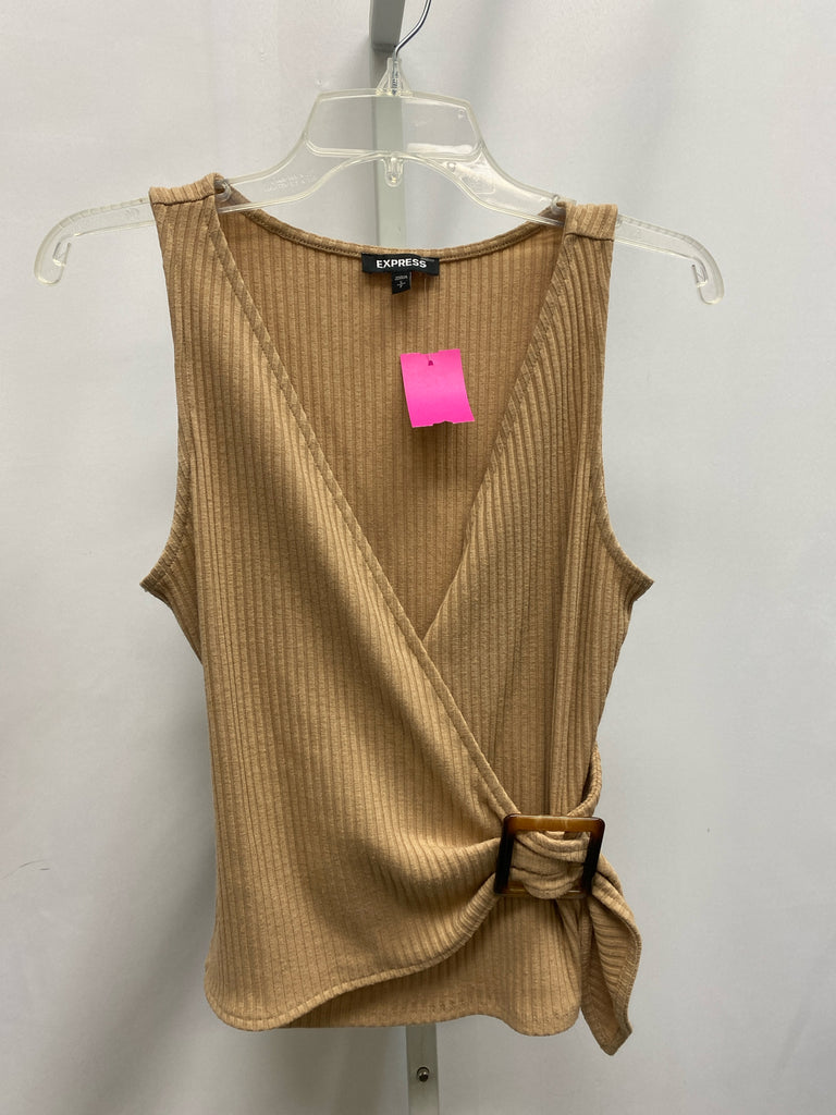 Express Size Small Tan Sleeveless Top