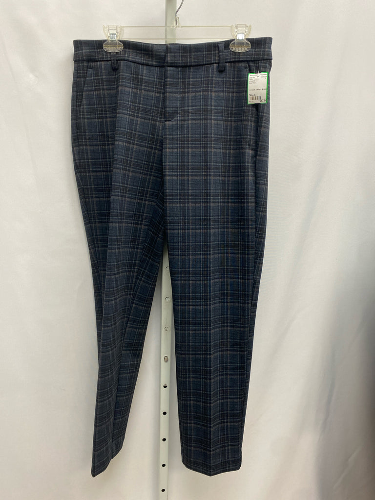 Liverpool Size 6 Blue Plaid Pants