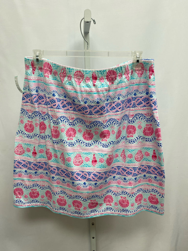 Size 1X Talbots Pink/Blue Skirt