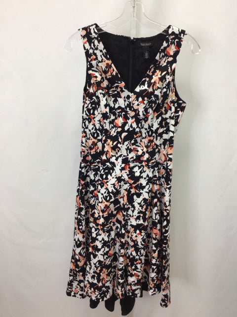 Size 8 WHBM Black Floral Sleeveless Dress
