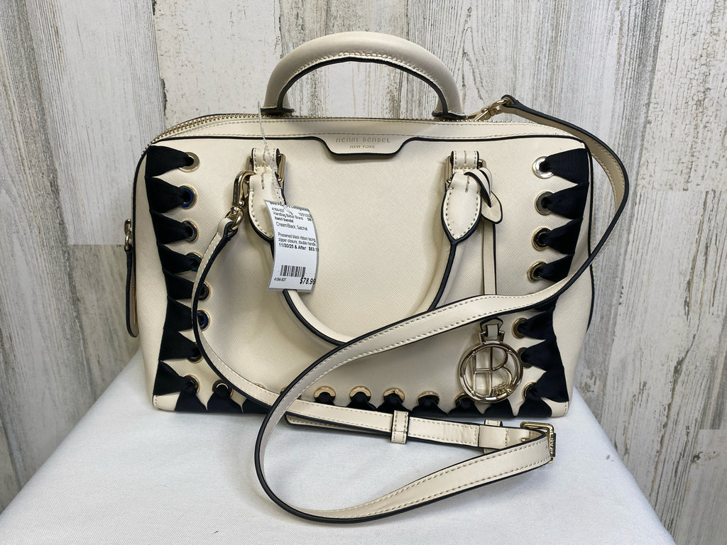henri bendel Cream/Black Handbag Better Brand