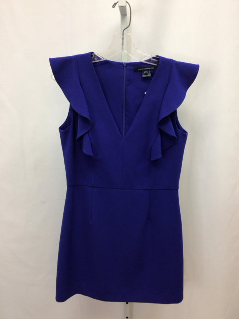 French Connection Size 10 Royal Blue Short Sleeve Dress