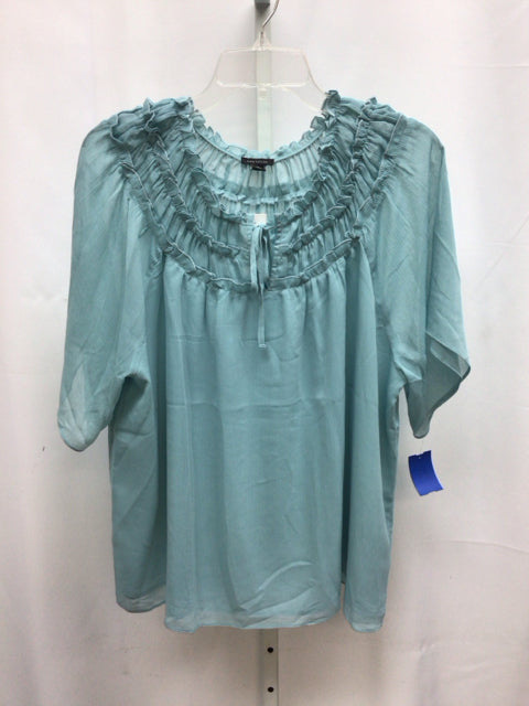 Ann Taylor Size Large Blue Short Sleeve Top