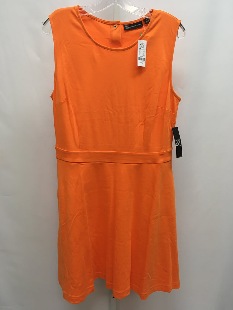Size Large NY&C Orange Sleeveless Dress