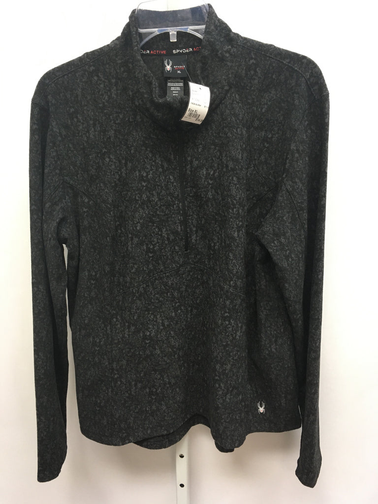 Spyder Size XL Black Print Athletic Top