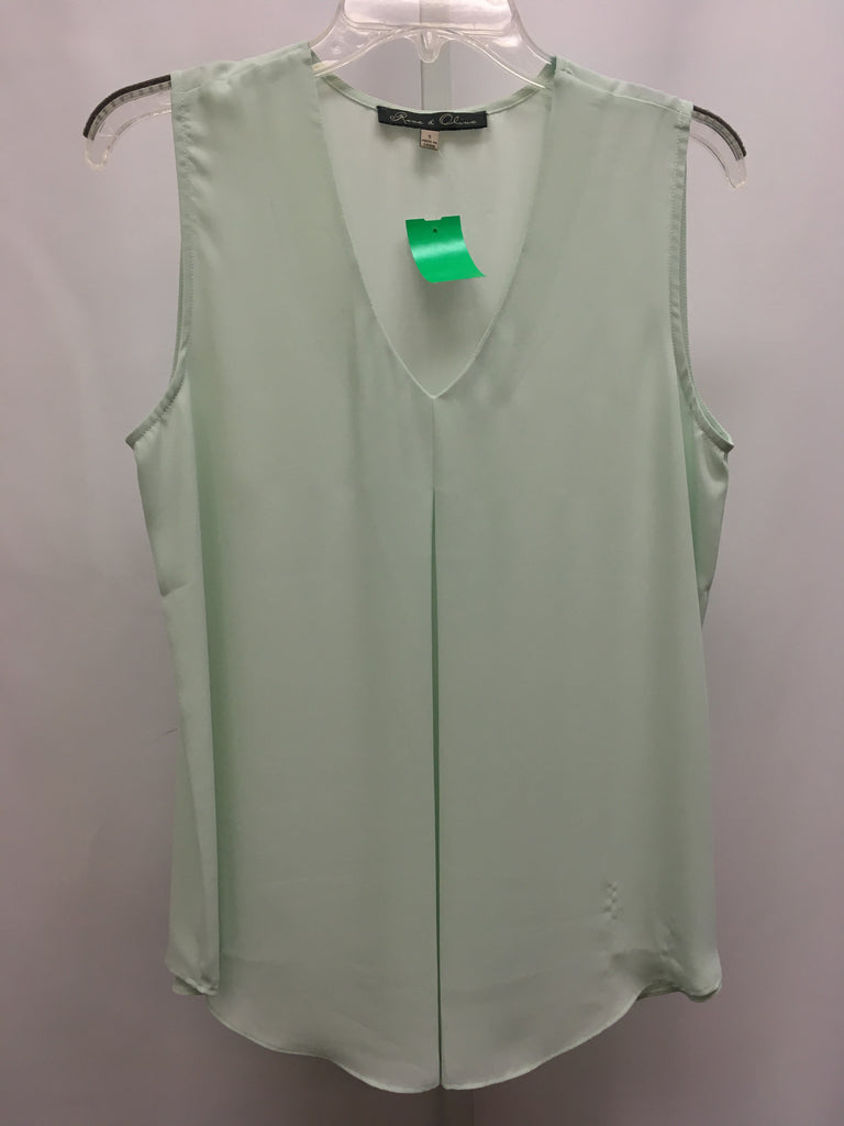 Rose & Olive Size Small Mint Sleeveless Top