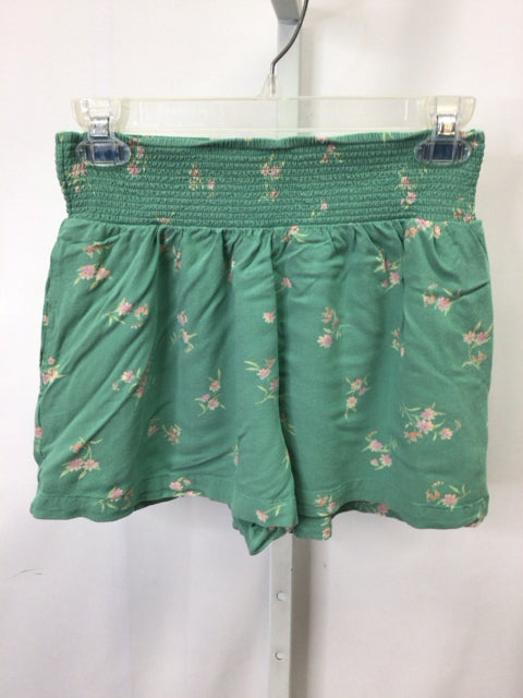 American Eagle Green Floral Junior Shorts