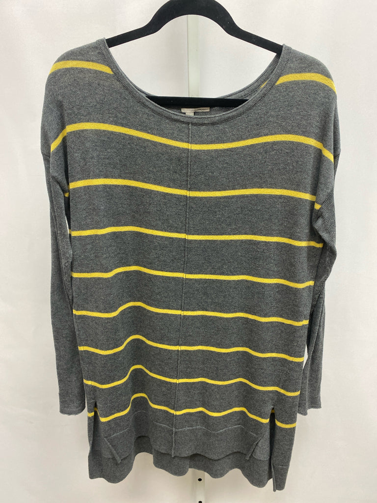 Halogen Size Medium Gray/Yellow Long Sleeve Tunic