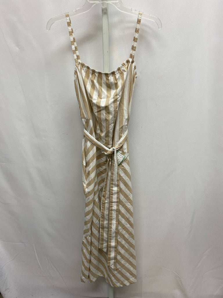 Size Small Gap Tan/White Sleeveless Dress