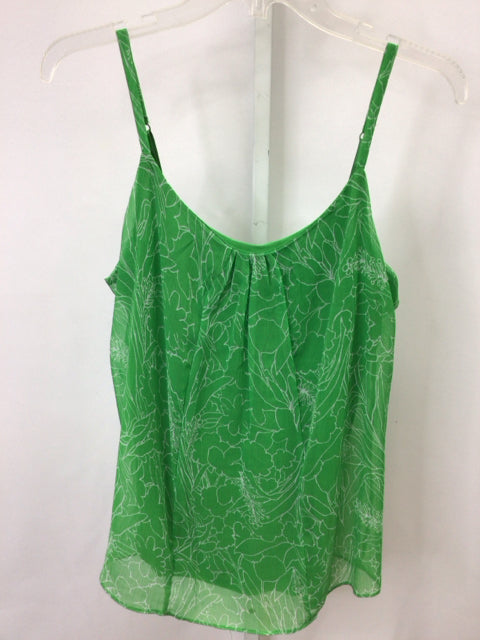 NY&C Size Medium Green Print Sleeveless Top