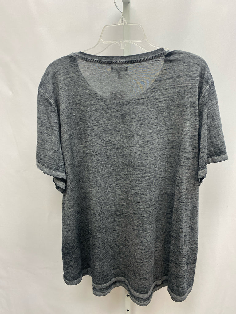 Maurices Size 3X Charcoal Short Sleeve Top