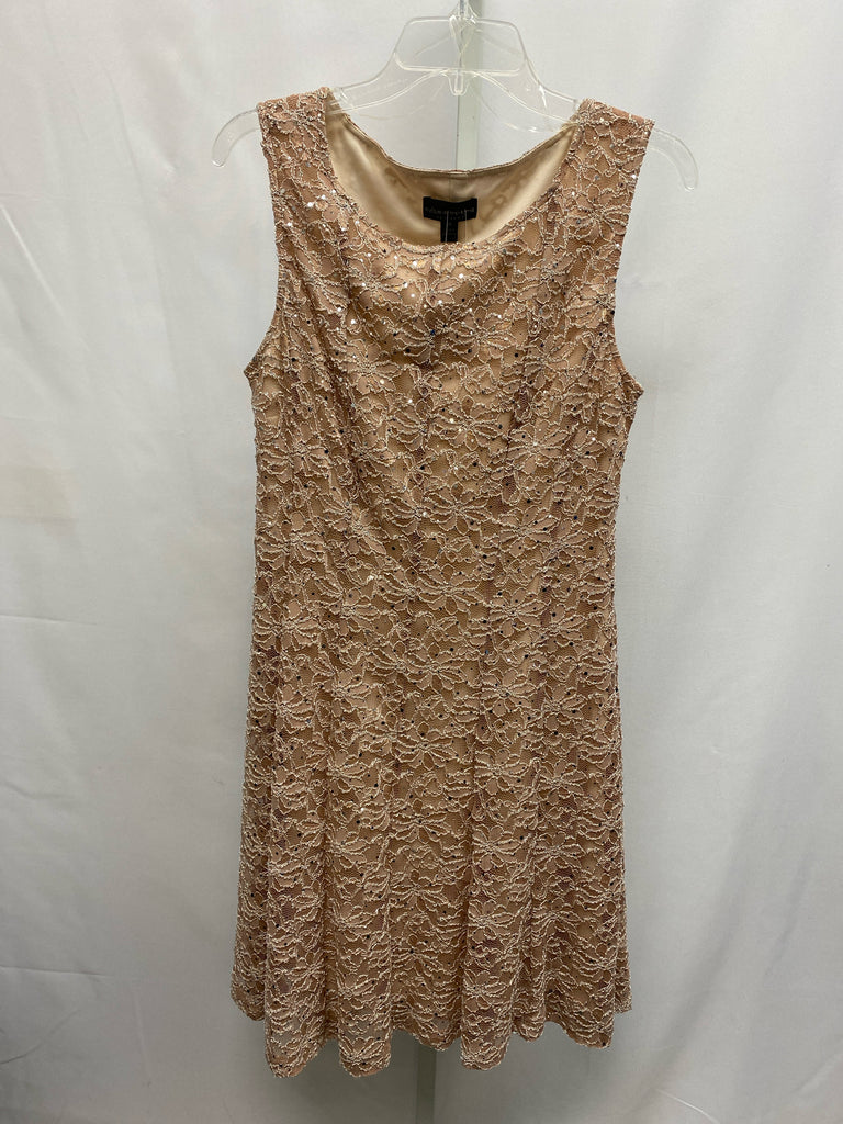 Size 10 Connected Taupe Short Sleeve Dress