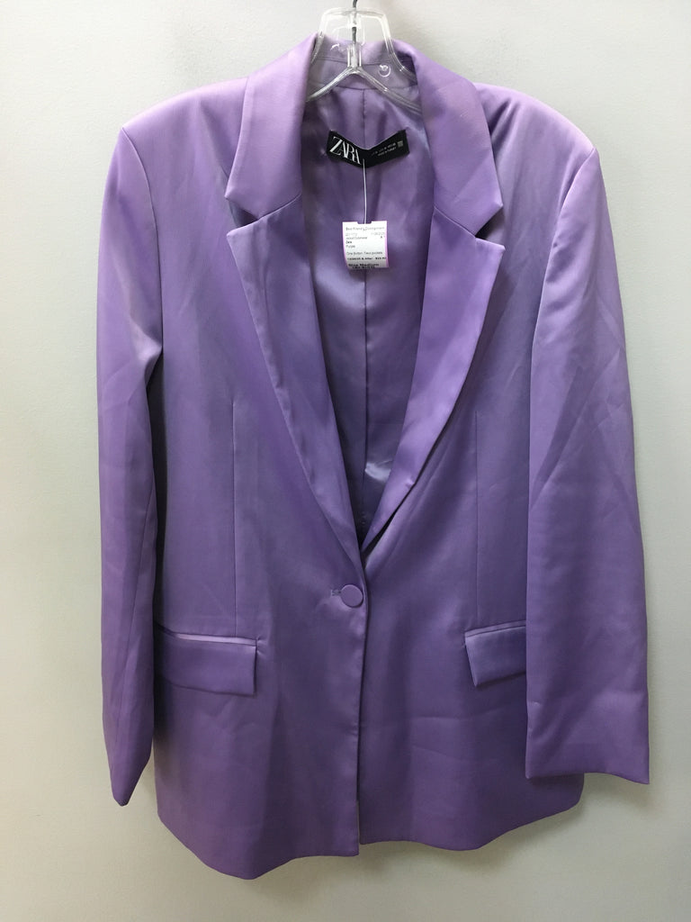 Zara Size Medium Purple Jacket/Outerwear