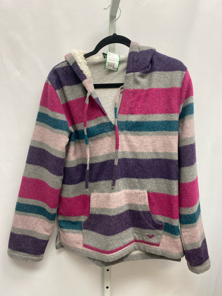Roxy Size Small Gray Stripe Hoodie