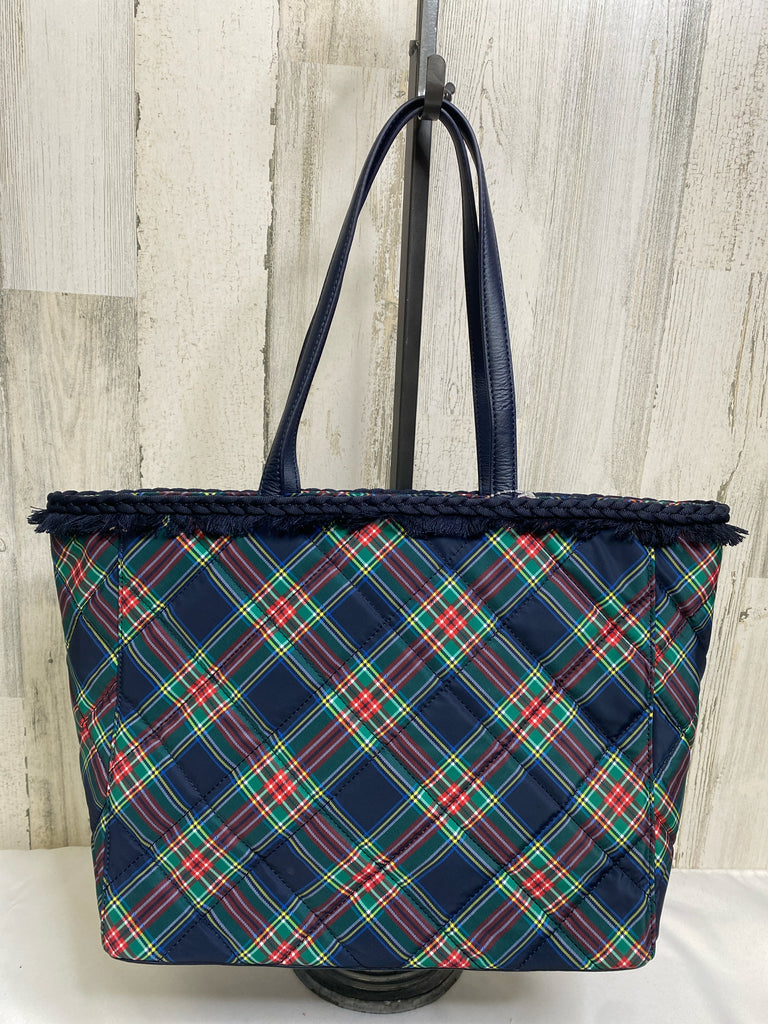 Talbots Blue Plaid Tote
