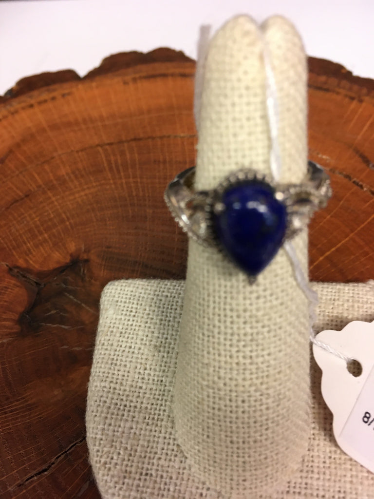 Silver/Blue Sterling Silver Ring