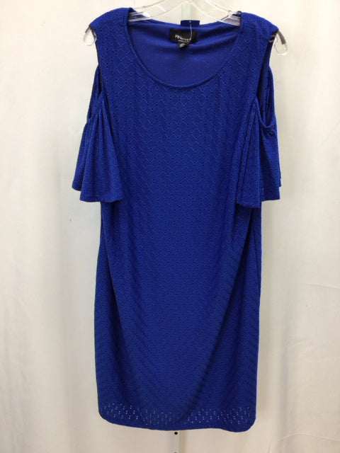 Size 16 Blue Cold Shoulder Dress
