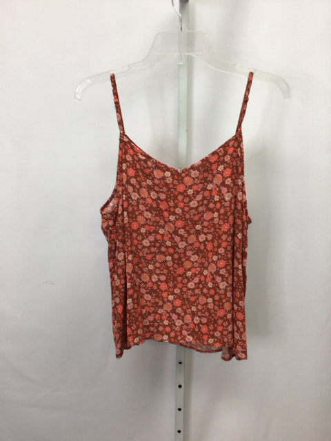 SO Size XLarge Rust Floral Tank Top