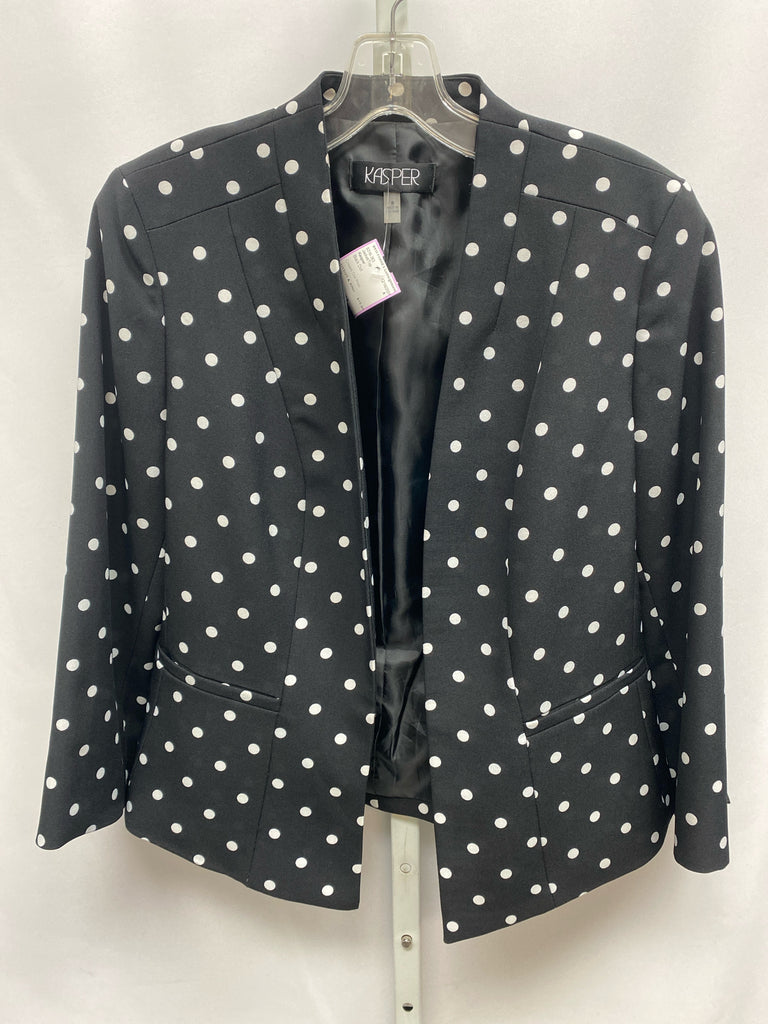 Kasper Size 8 Black Dot Jacket/Top