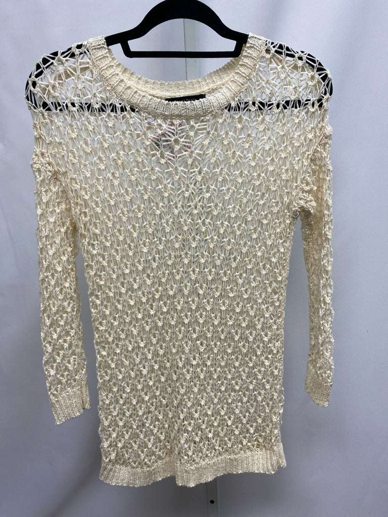 Janet Paris Size M/L Cream Long Sleeve Sweater