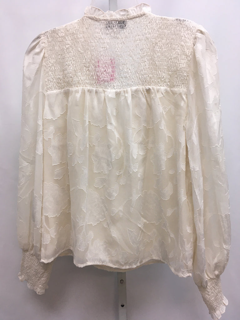 Evereve Size Small Cream Long Sleeve Top