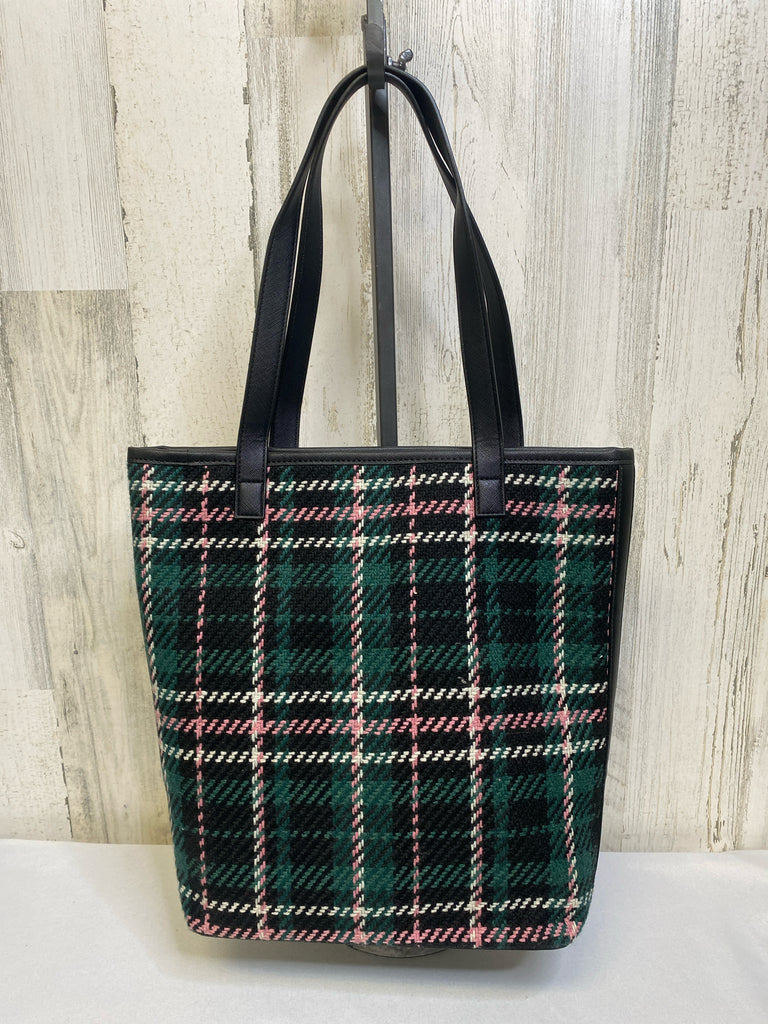 Ann Taylor Green Plaid Tote