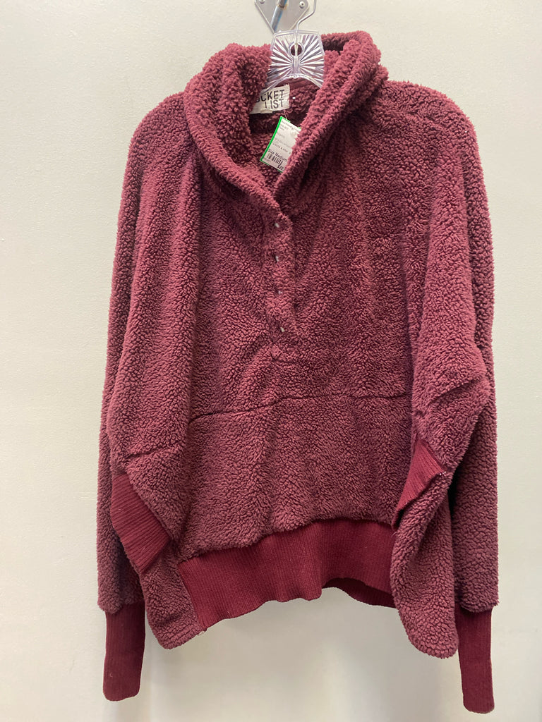 Size Medium Burgundy Fleece