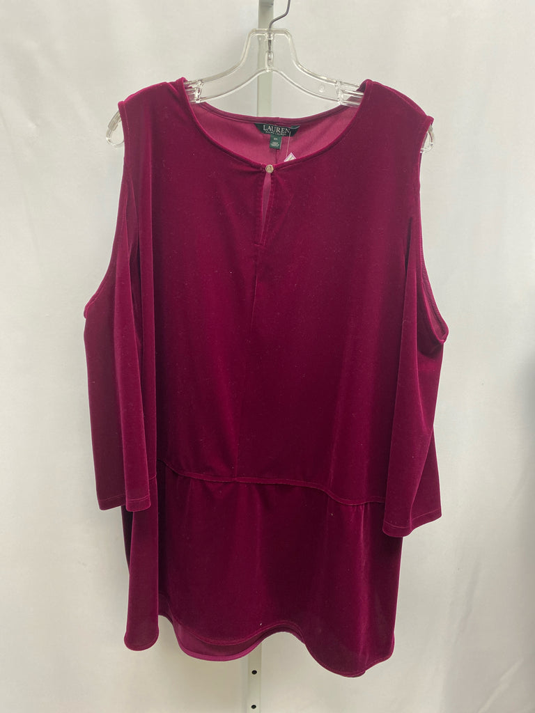 lauren Size 3X Hot Pink Cold Shoulder