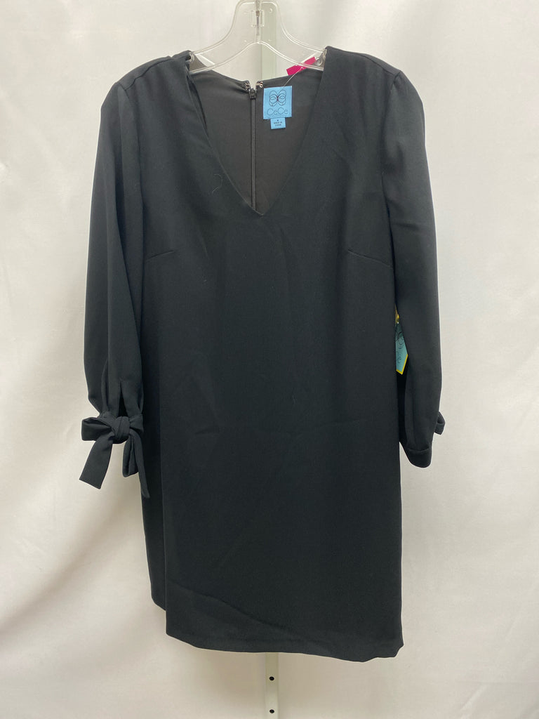 Size 4 CeCe Black Long Sleeve Dress