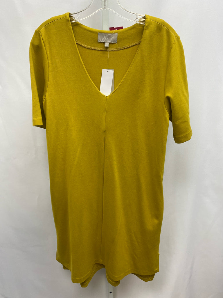 Size 8 Joan Vass Mustard Short Sleeve Dress