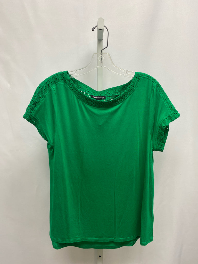 Cable & Gauge Size Large Green Short Sleeve Top