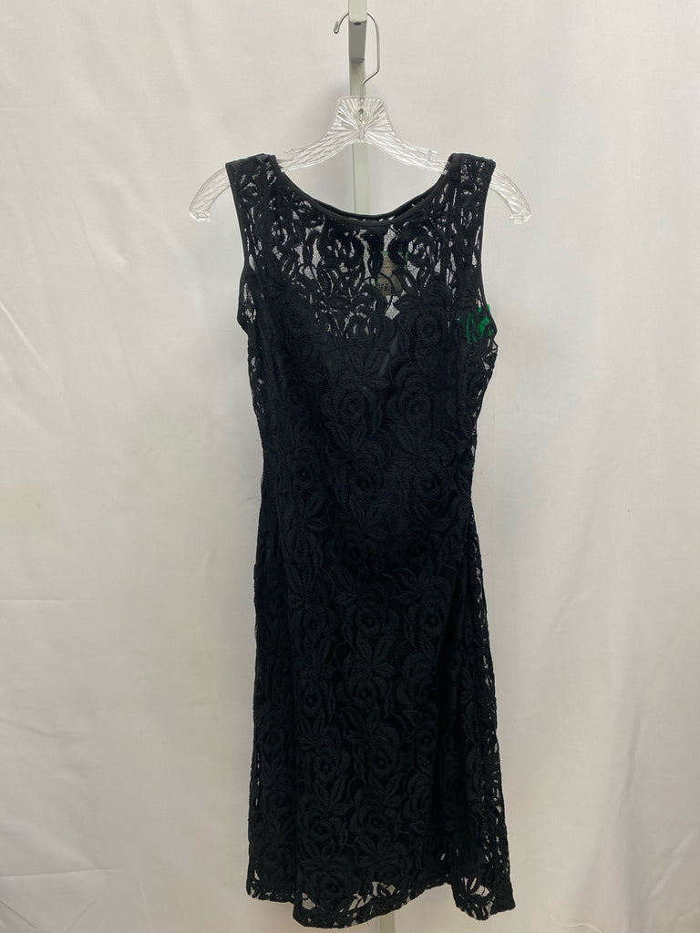Size 14 Talbots Black Lace Sleeveless Dress