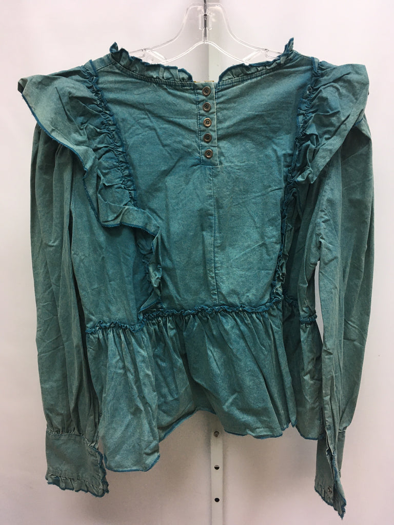 POL Size Small Teal Long Sleeve Top