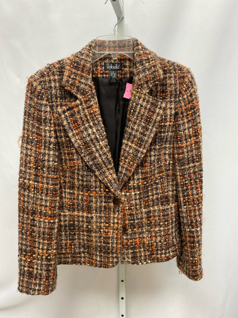 Rafaella Size 8 brown/orange Blazer