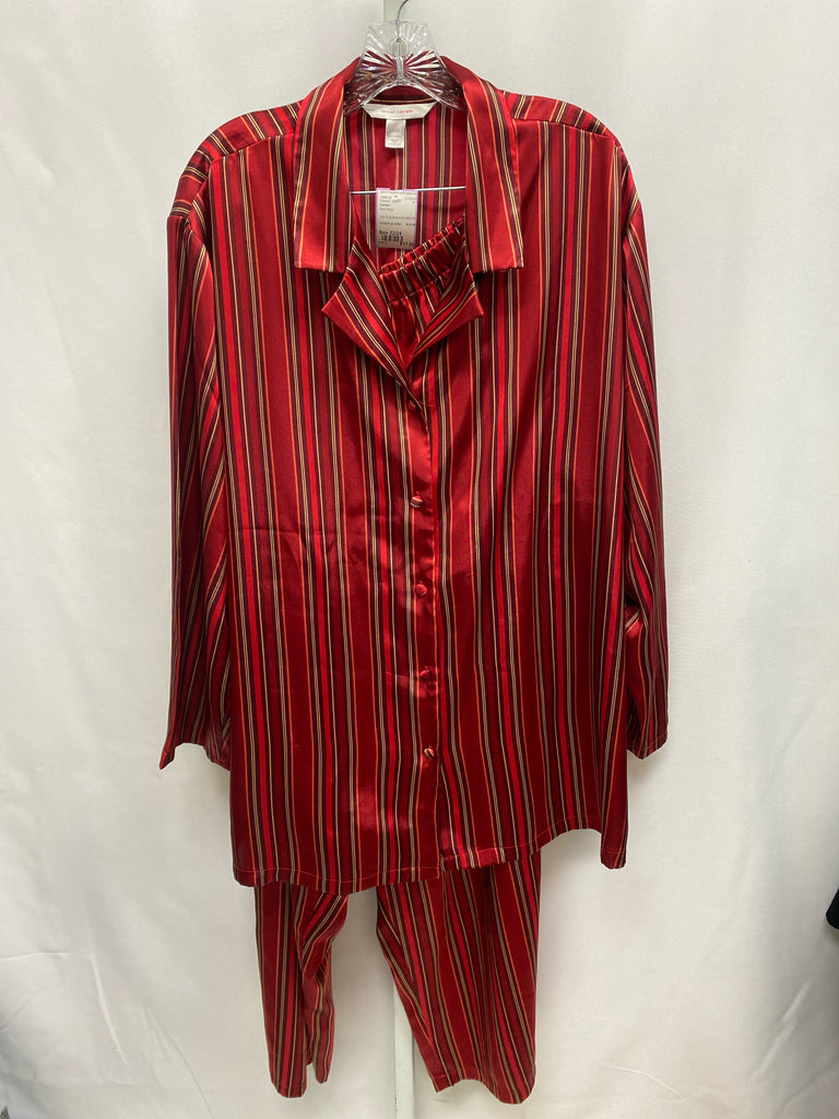 Size 22/24 Cacique Red Stripe Pajamas